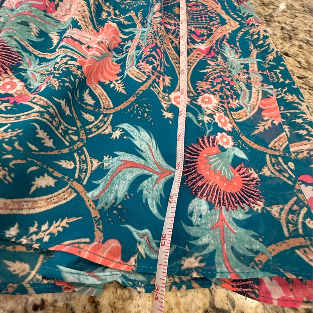 Vince Camuto floral colorful short sleeve midi dress SZ 6 - Picture 13 of 15
